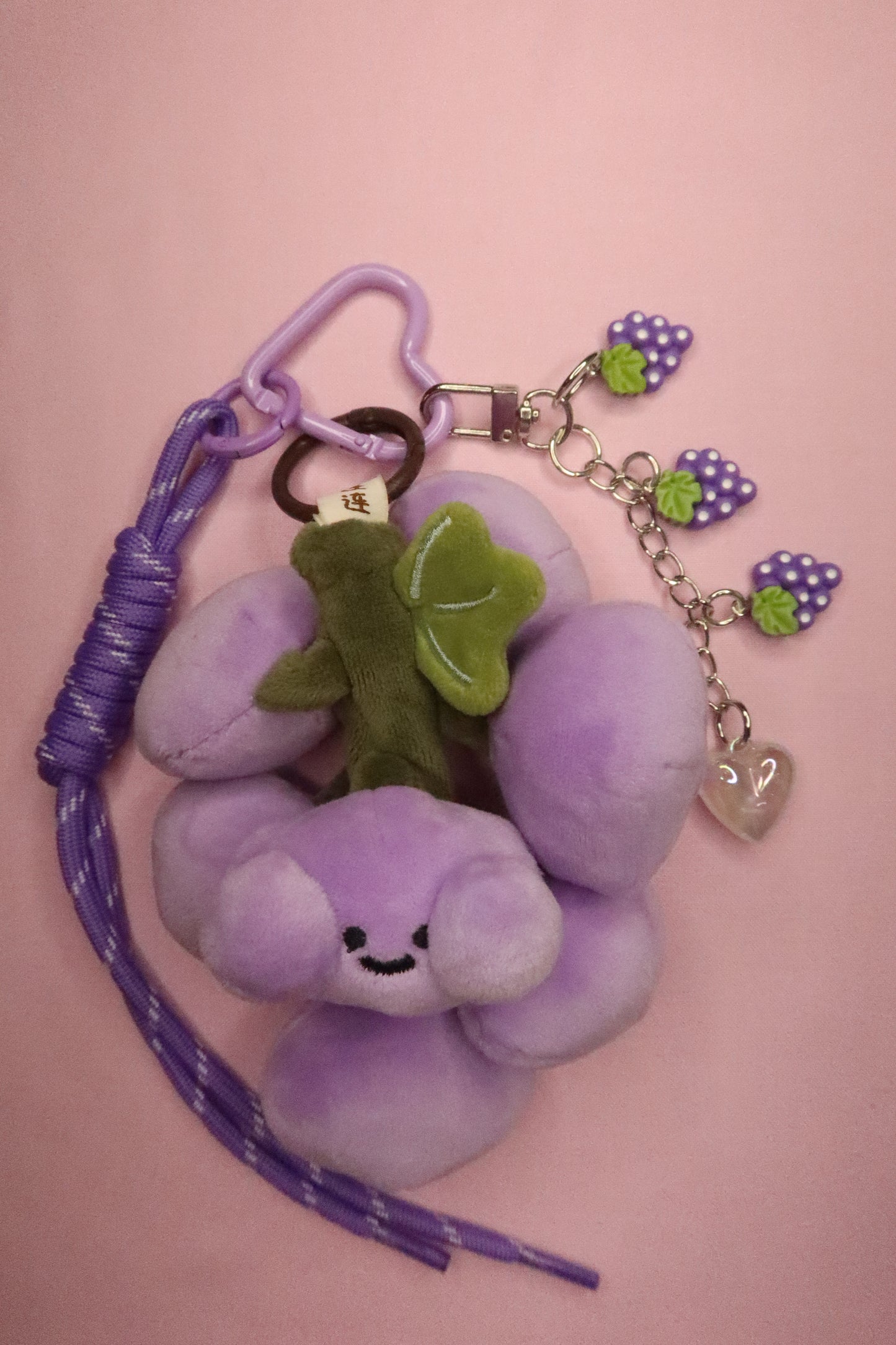 Jellycat-Inspired Grape Plush Keychain