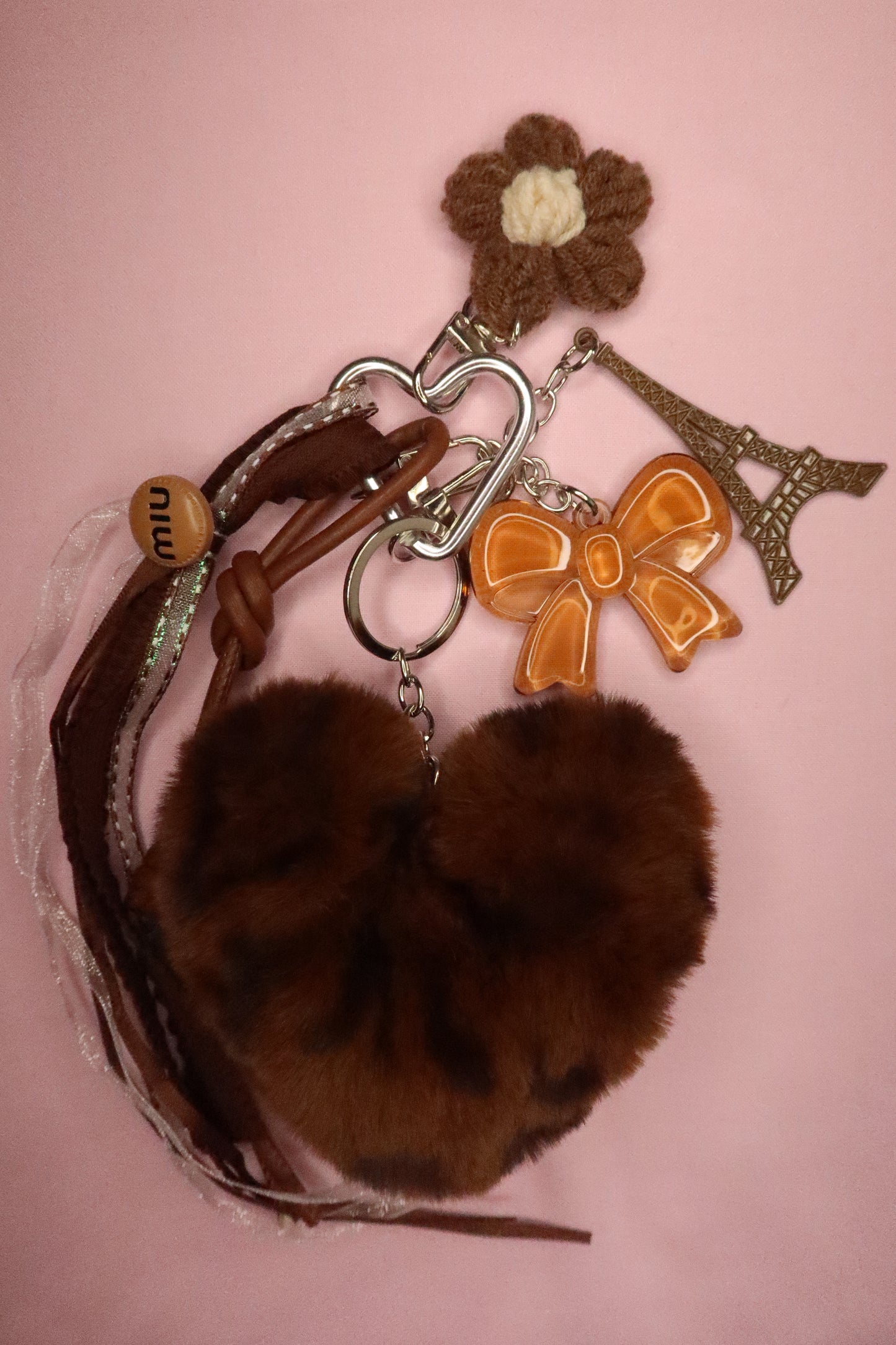 Cheetah Heart Combo Keychain