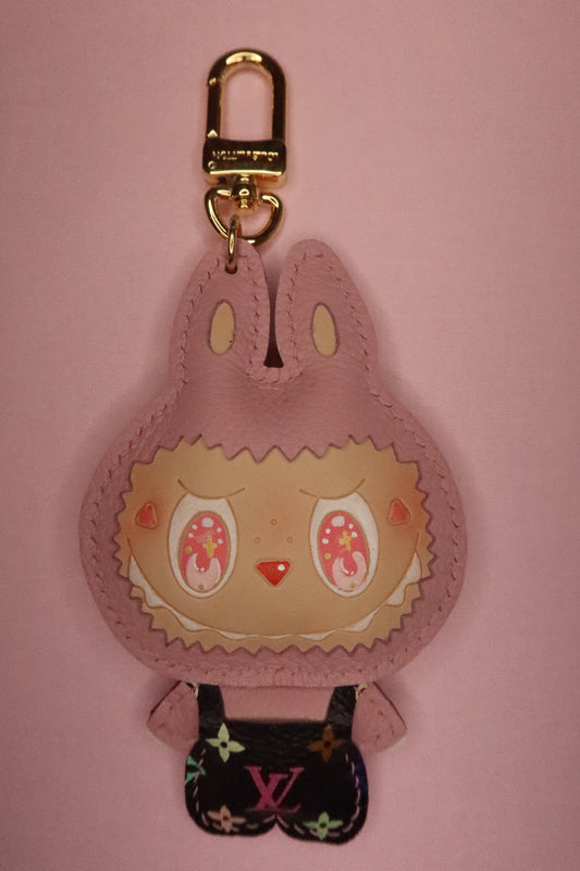 LV Hand-Painted Keychain – Pink