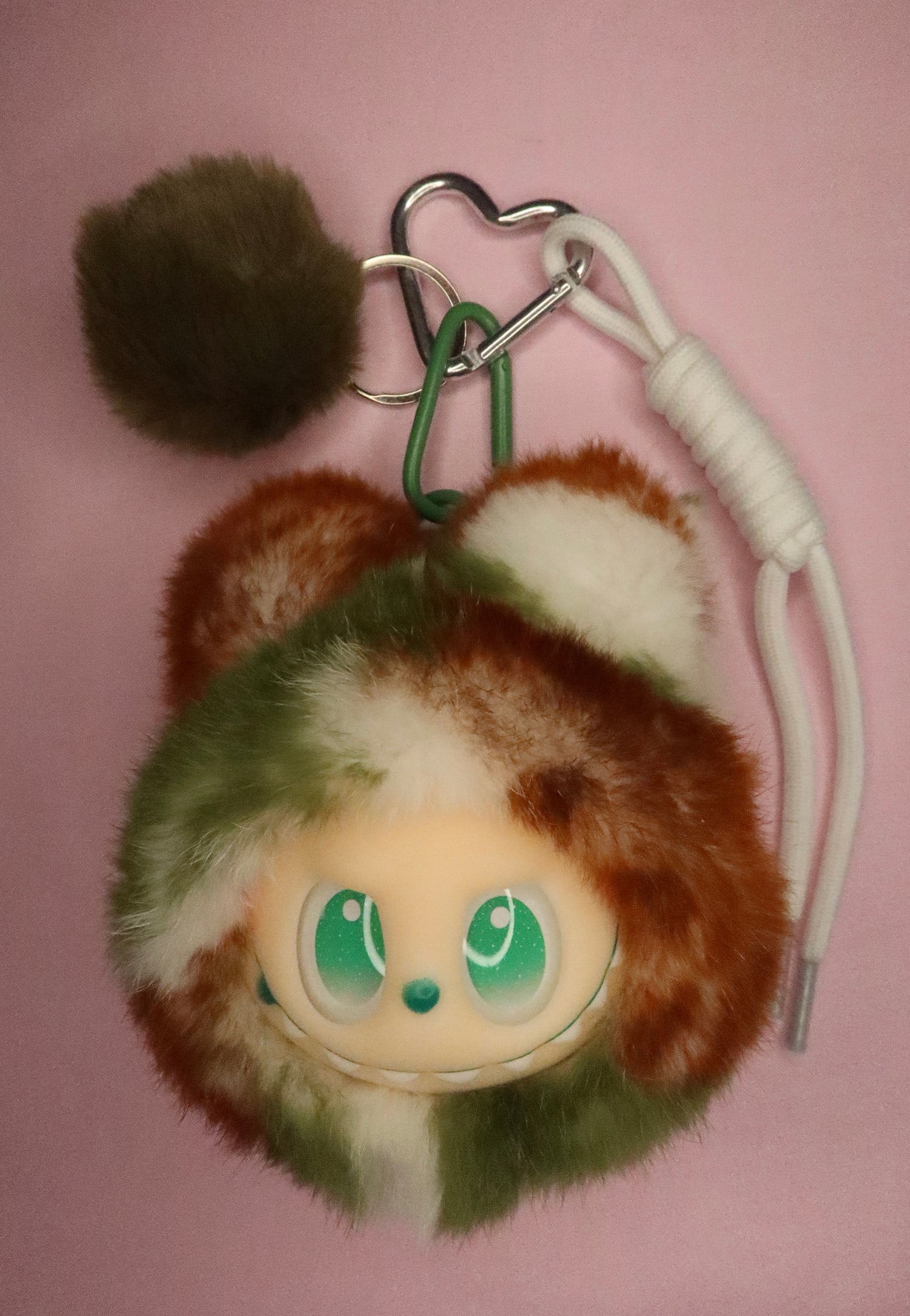 Fabubu Head Keychain – Green/Brown