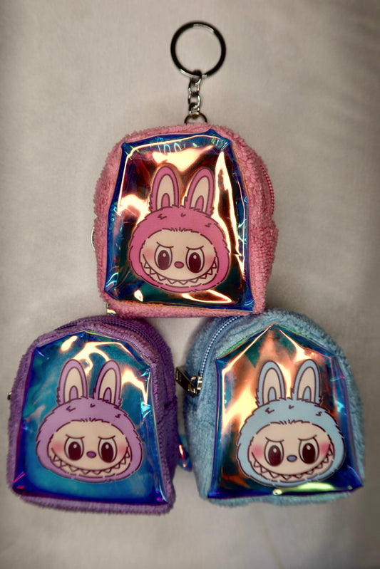Holographic L’bubu Backpack Keychain