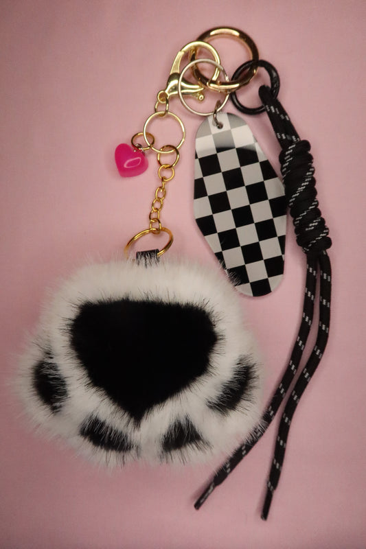 Fluffy Paw Keychain