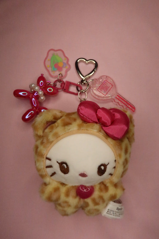 Leopard Hello Kitty Keychain