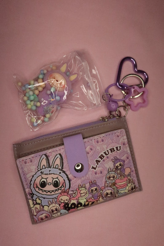 Wallet Keychain Combo – Purple