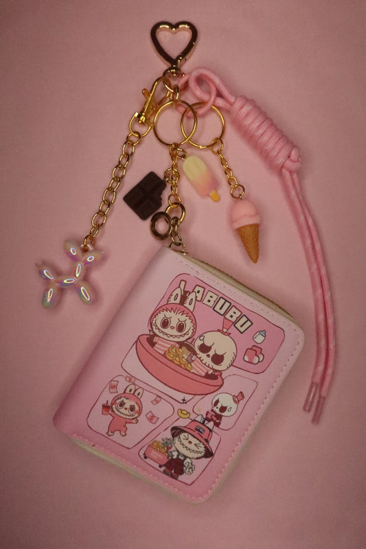 Wallet Keychain Combo – Pink #1